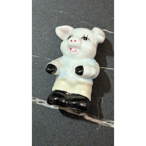 Vintage Ceramic Pig Pepper Shaker Replacement 3" Adorable Kitchen Décor - Picture 7 of 8